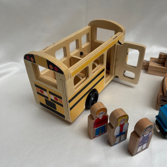 Melissa & Doug School Bus & Train Set - Picture 7 of 7